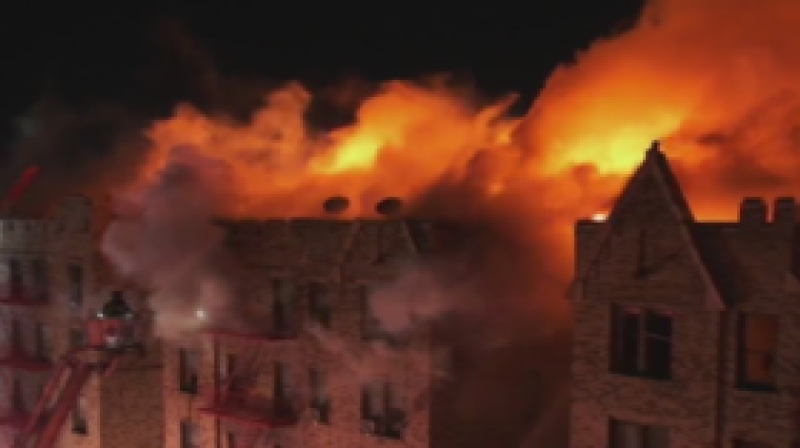 Winds fuel Bronx apartment fire, leaving 7 hurt and more than 200 out in the cold