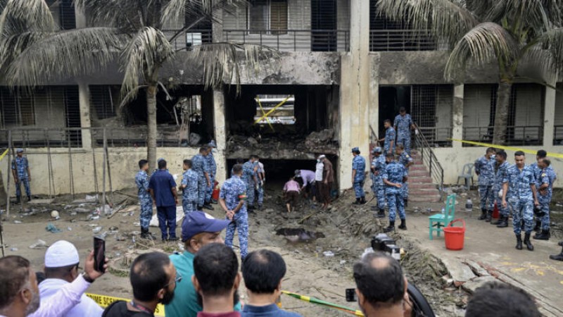 Death toll in Bangladesh fighter jet crash into a school rises to 27
