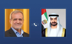 رئيس الإمارات يجري اتصالا هاتفيا مع الرئيس الإيراني