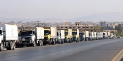 Humanitarian Aid Convoy Heads from Damascus to Sweida