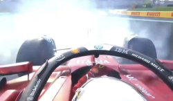 Hamilton crashed Ferrari in practice in Abu Dhabi