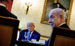 In the US, Netanyahu aims to convince Trump that only threat of war can bring peace