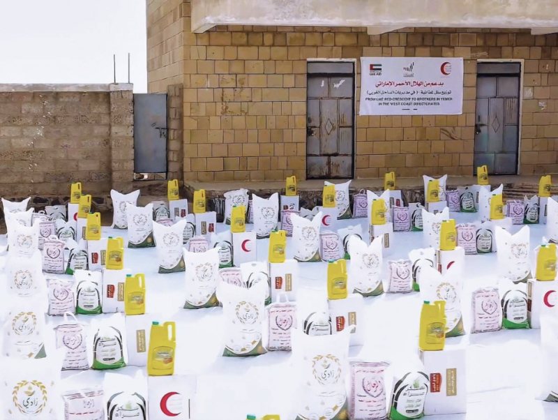 UAE Delivers 1,000 Food Baskets to Orphans and Displaced Families in Yemen’s Western Coast