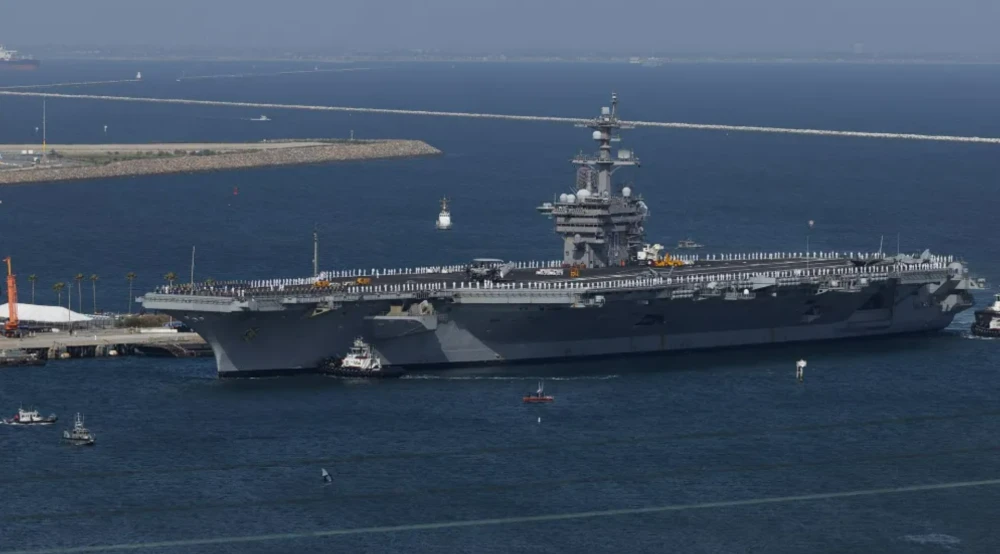 نيوزويك: حاملة الطائرات الأمريكية "يو إس إس كارل فينسون" تقترب من الشرق الأوسط