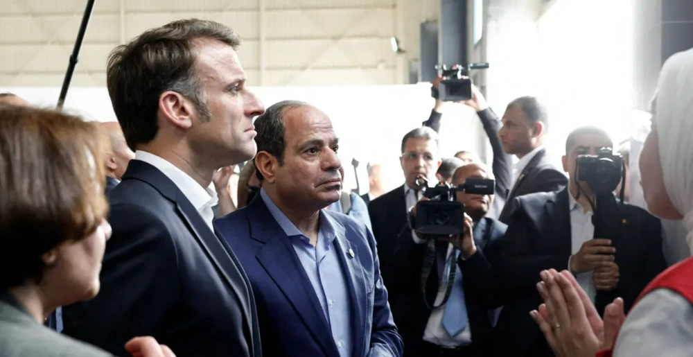 من العريش.. السيسي وماكرون يؤكدان رفض تهجير الفلسطينيين