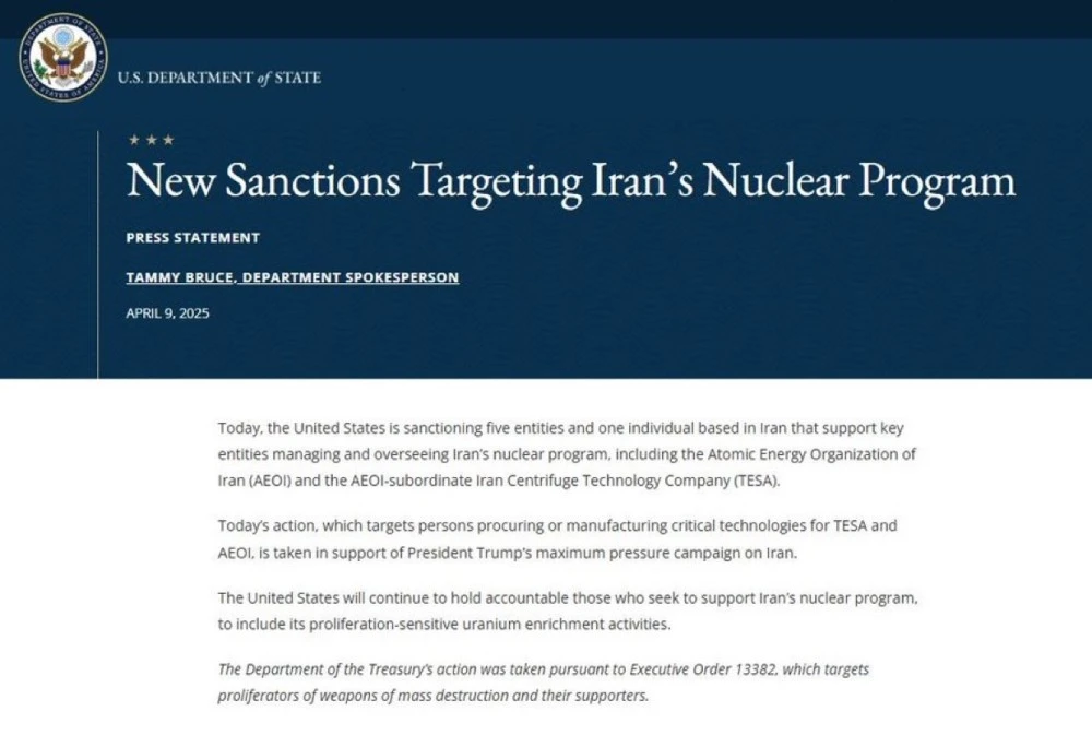 New U.S. Sanctions Target Iranian Entities: Renewed Pressure on Tehran’s Nuclear Ambitions